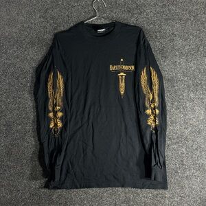 Harley-Davidson 90th Anniversary Gold Eagle Knife Long Sleeve Men’s L